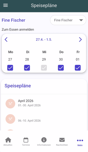 Speiseplanung